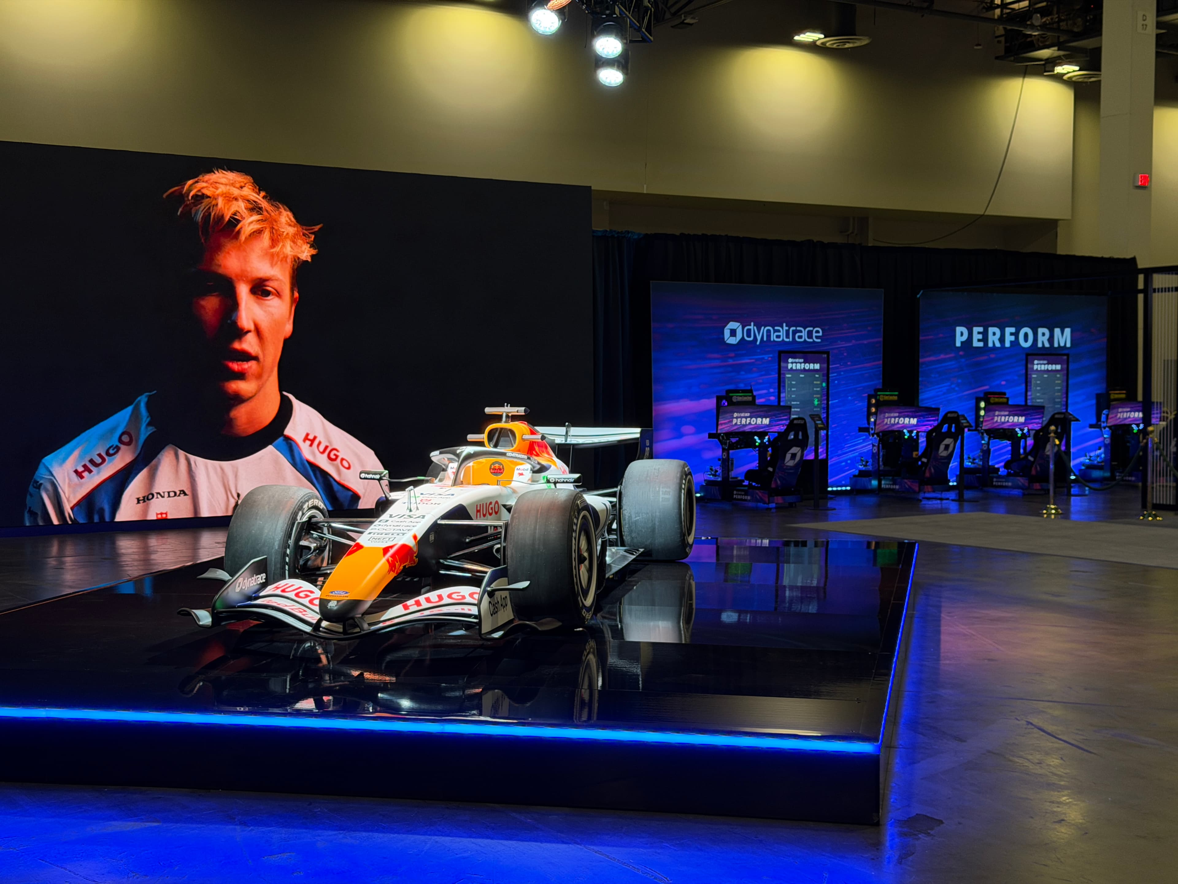 Formula One show car display at event